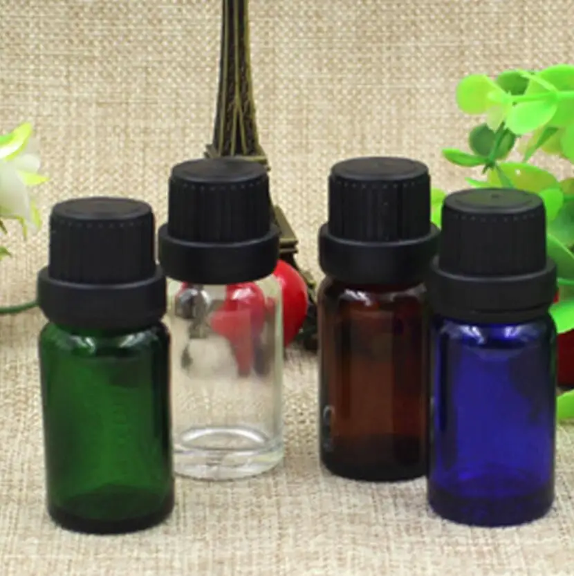 

Wholesale 10ml Small Glass Cosmetic Bottle Empty Essential Oil Sample Bottles With Childproof Cap