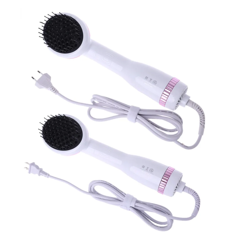 

2 in 1 Anion Hair Dryer Brush Paddle Hairs Care Blow Comb Curling Styling Tool EU plug/US plug