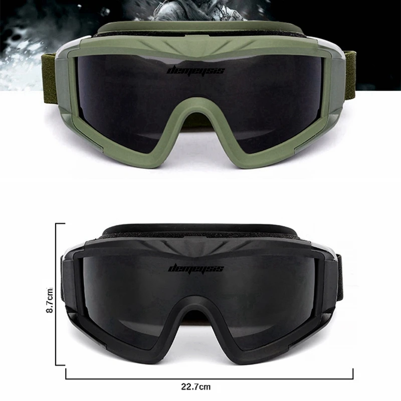 Тактические Солнцезащитные очки, очки для спорта на открытом воздухе, пейнтбол, армия, страйкбол, защитные мужские очки, охотничьи очки для стрельбы