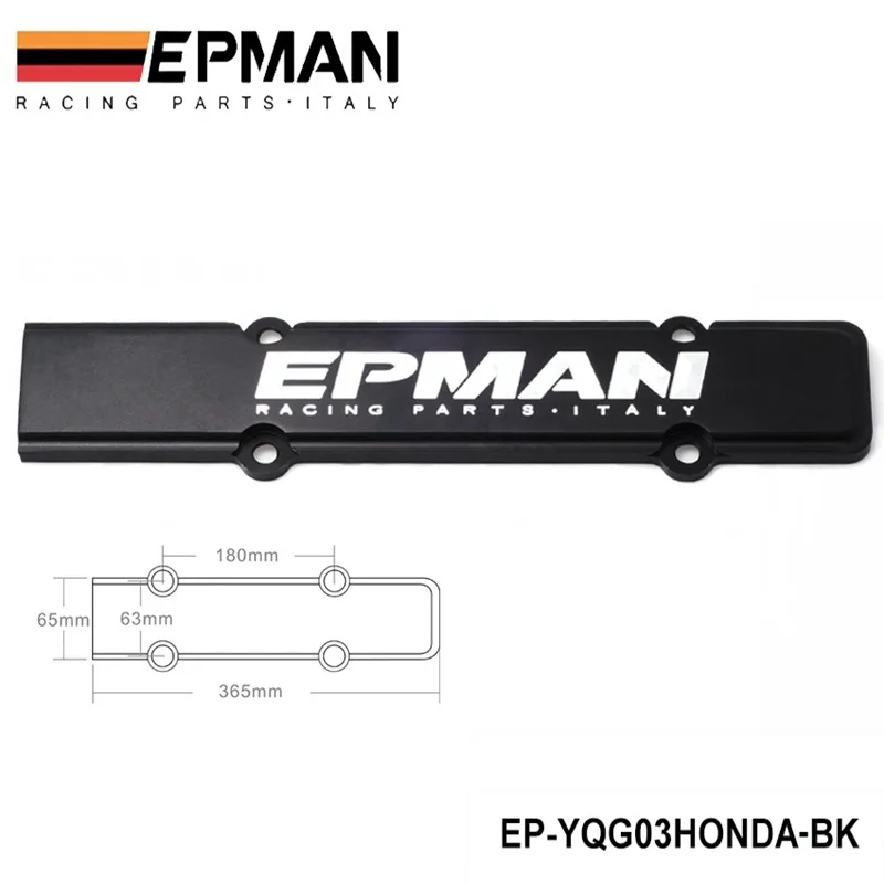 EPMAN  Engine Spark Plug Cover Black for Honda Acura Civic Integra DC2 B18 B16 B20 EP-YQG03HONDA-BK