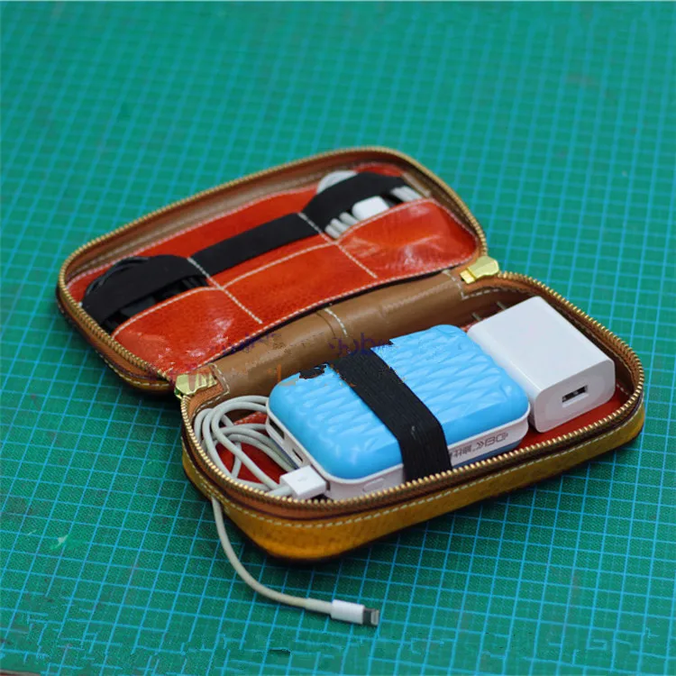 Оригинальные кожаные товары для рисования DIY бумажный узор бумага 3 мм расстояние QQW-160 Зарядка сокровище сумка для хранения версия