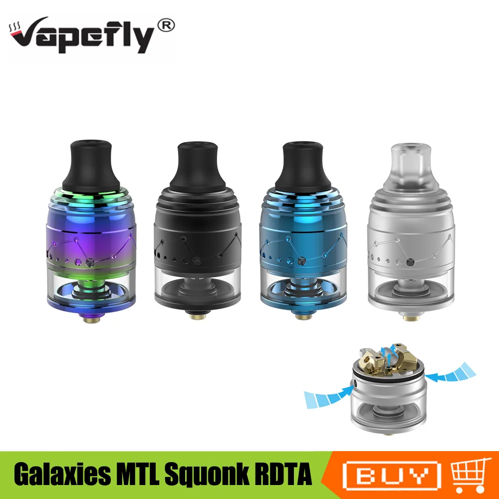 

Original Vapefly Galaxies MTL Squonk RDTA Tank 22.2mm Vape tank 2ml capacity e-cigarette Atomizer for 510 thread Squonk mod