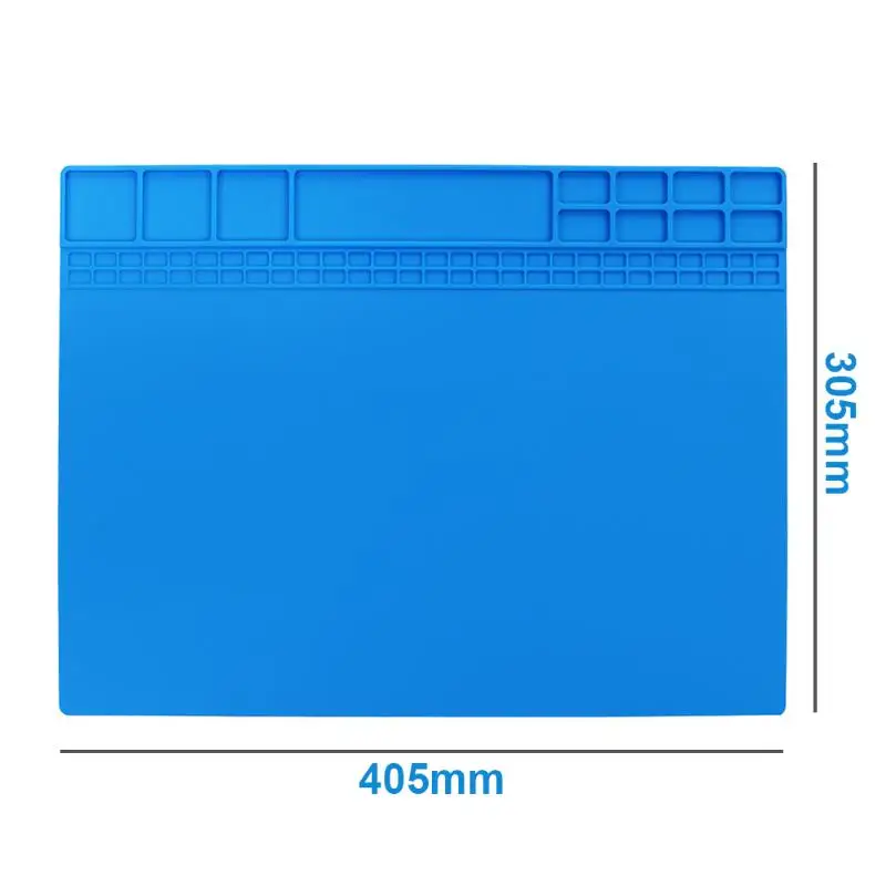 comprar 40X30 CM Calor Isolamento Pad Silicone Mat Mesa Plataforma de Manutenção Para Elétrica Solda BGA Estação de Reparação Mat Seção