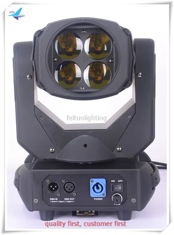 (8/партия) Мини-профиль 4x25w lyre компактный светодиодный движущийся головной Луч