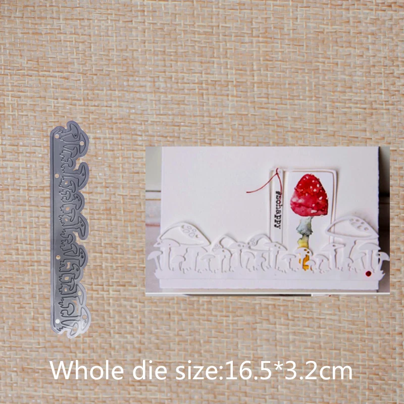 

Mushrooms Metal Cutting Dies Scrapbooking Album DIY Card Craft Embossing mold 165*32 mm