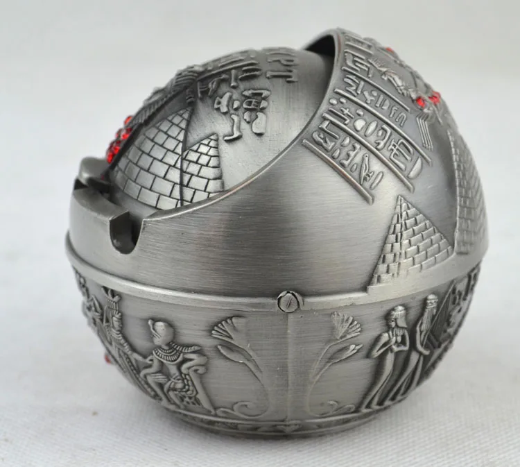 Egyptian pyramid spherical metal ashtray Lighters Smoking Accessories Metal decorative arts crafts Men's gift