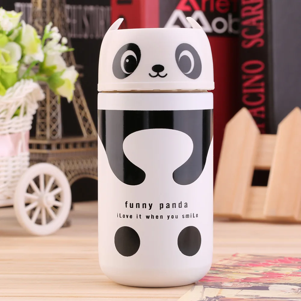 220ml Cute Panda & Owl thermos Stainless Steel Vacuum bottle light and