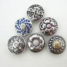 Hot mix продать металл горный хрусталь 18 мм snap кнопки браслет для snap кнопки подвески