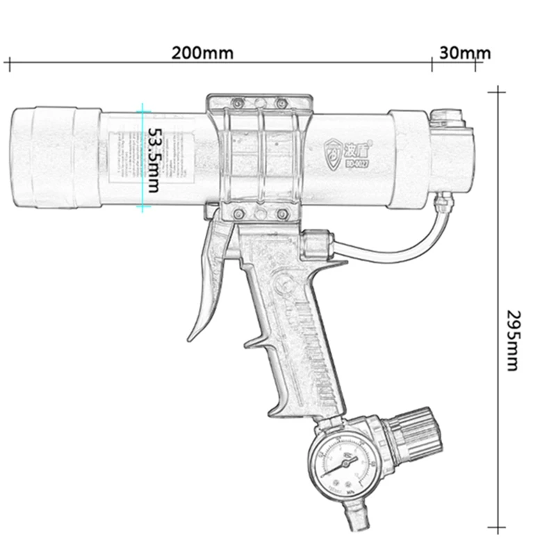 Пневматический герметичный пистолет Borntun для герметизации зазоров|air machine|air gun