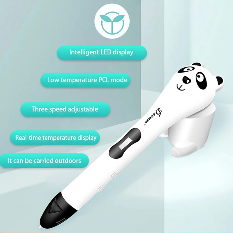 

3D Printing Pen with PLA filament 5V Kids Drawing Tool Panda Magic 3D Pencil Best Gift Christmas Presents for Children Art Craft