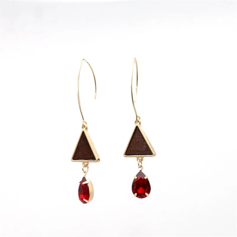Ethnic Vintage Women Ornament Dangle Earrings Boucle Oreille Wood