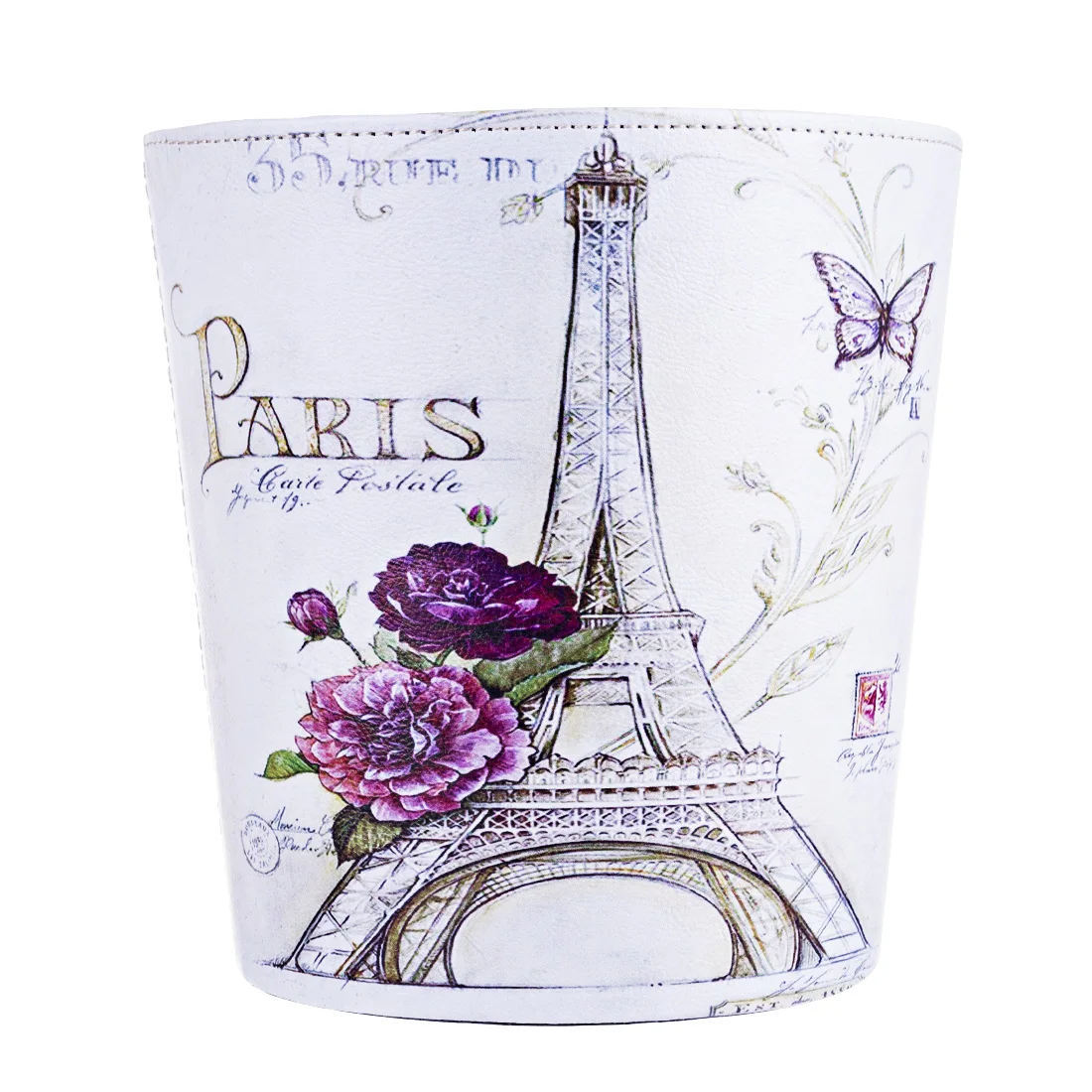 X 16 5 X 23 5cm 5 5l Kitchen Waterproof Leather Trash Bin Waste Container Garbage Can Multifunction Trash Can Paris Tower 4 Waste Bins Aliexpress