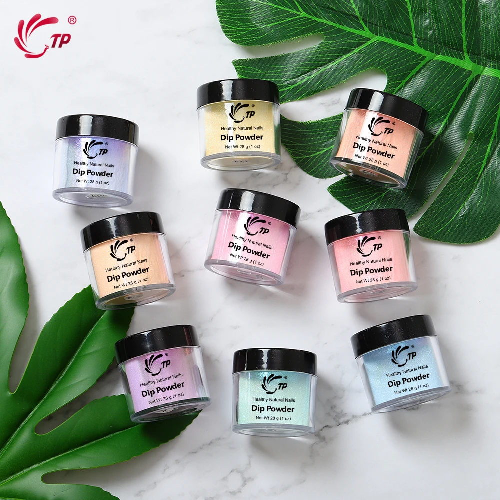 

Pearlescent Dipping Powder no UV LED light long lasting simply apply easy soak off Sequin Manicure Summer Series Color Shining