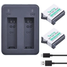 Tectra 2PCS AHDBT-401 Go Pro Hero4 Li-ion Bateria + USB Dual Charger for GOPRO Hero4 Sport Action Camera GoPro4 battery AHDBT401