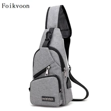 Foikvoon дорожные сумки для мужчин холст повседневные мужские сумки через плечо практичный модный бренд мужские сумки через плечо