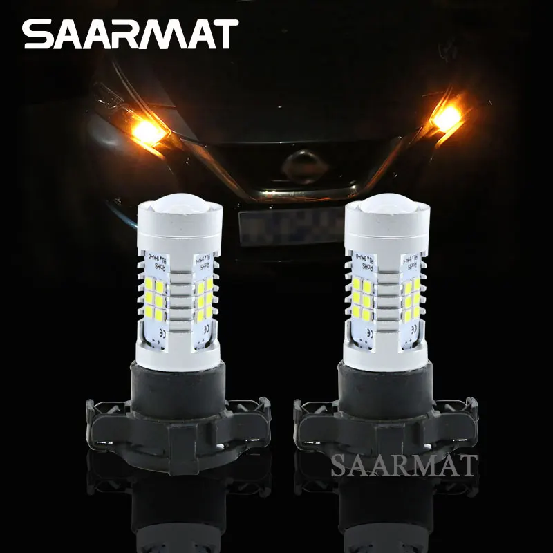 Светодиодные лампы PY24W 21SMD передний хвост сигнал поворота белый янтарь для BMW 328i