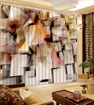 

NoEnName_Null 3D Printing Curtains Personality Pattern Fashion Bedroom Livng Room Drapes High Quality Window Curtains CL-DLM704