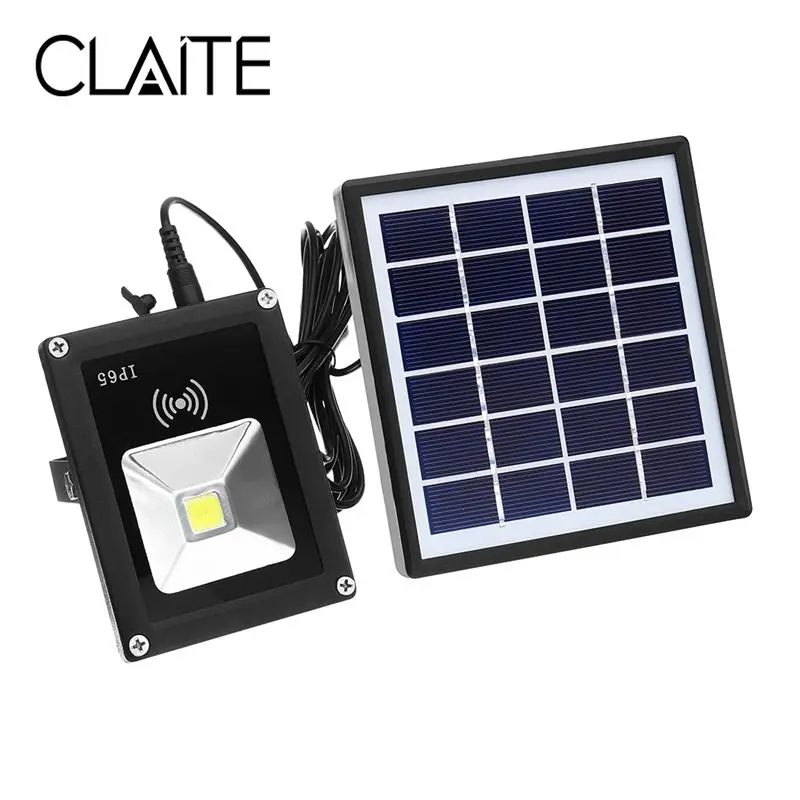 

CLAITE 5W Waterproof LED COB Solar Light Radar Motion Sensor Flood Light for Outdoor DC3.7V