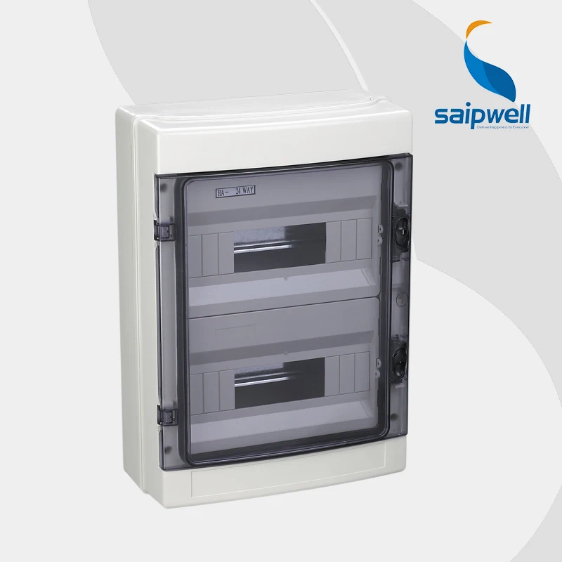 

Saip High Quality IP65 24-way Outdoor Electrical Distribution Box, ABS Waterproof Junction Box SHA-24 (420*295*130m)