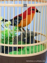 Electronic Small bird Toys sound control Birdcages simulation bird cage round birdcage children puzzle toys gifts for kids