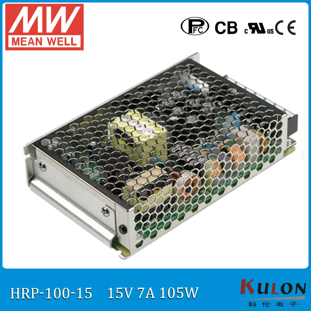 Original MEAN WELL HRP-100-15 single output 100W 7A 15V meanwell Power Supply 15V with PFC function Original MEAN WELL HRP-100-15 single output 100W 7A 15V meanwell Power Supply 15V with PFC function