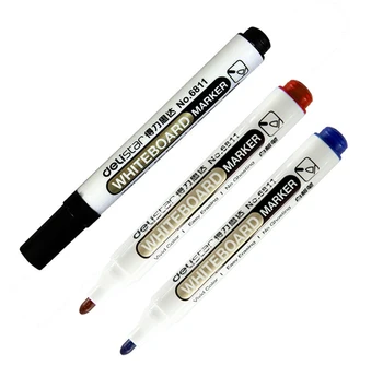 

1Pcs Fine Nip Black Red Blue Whiteboard Marker Pens Dry Wipe Dry Erase Easy Erasable Office School Supplies