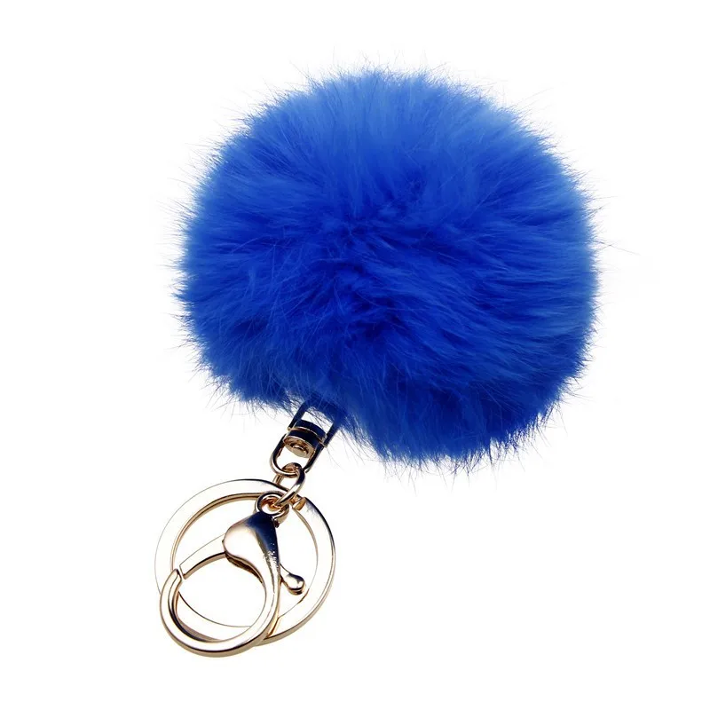 Fashion fur key chain keys for lovers8 CM many colors rabbit fur ball
