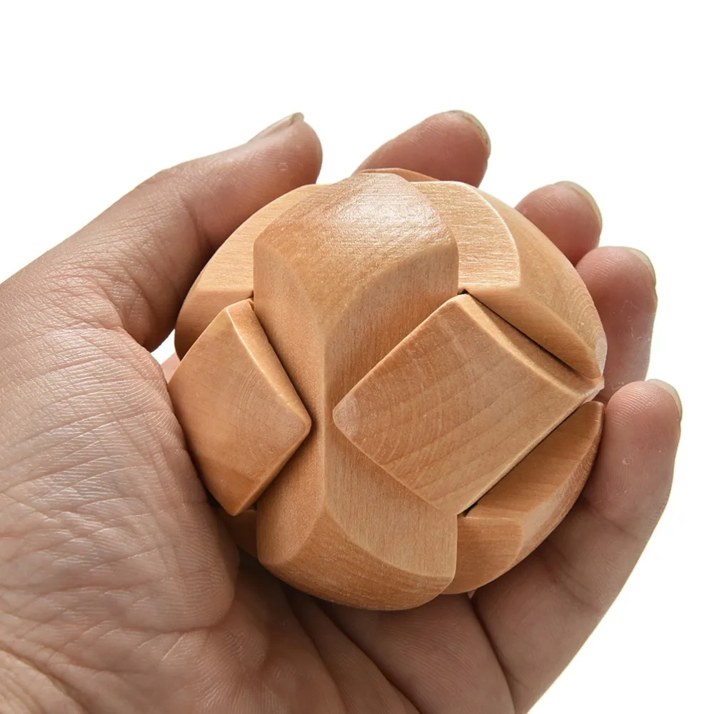 Футбол Форма деревянные пазлы Cube Развивающие головоломки для тренировки мозга для взрослых детей Конг Мин Любань блокировки стресса