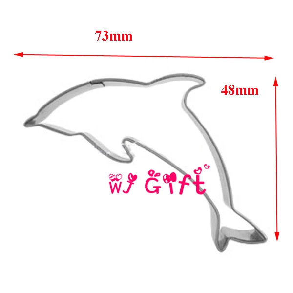 1 шт. морская лошадь Акула Дельфин Металлический резак для печенья Форма для хлеба торт с помадной глазурью, поделки из сахара паста печенья Форма для выпечки Кондитерские инструменты - Цвет: Dolphin