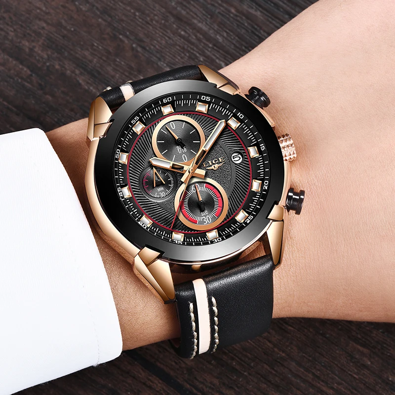 LIGE Mens Watches Top Brand Luxury Mens Sport's Watch For Men Casual Leather Clock Men Waterproof Quartz Wristwatch Reloj Hombre LIGE Mens Watches Top Brand Luxury Mens Sport's Watch For Men Casual Leather Clock Men Waterproof Quartz Wristwatch Reloj Hombre