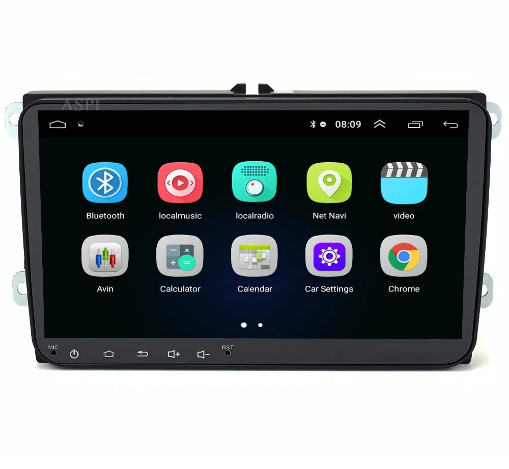 Top Android 8.1 Car DVD Player GPS for VW T5 Transporter Multivan Touareg with wifi BT Stereo Radio 2