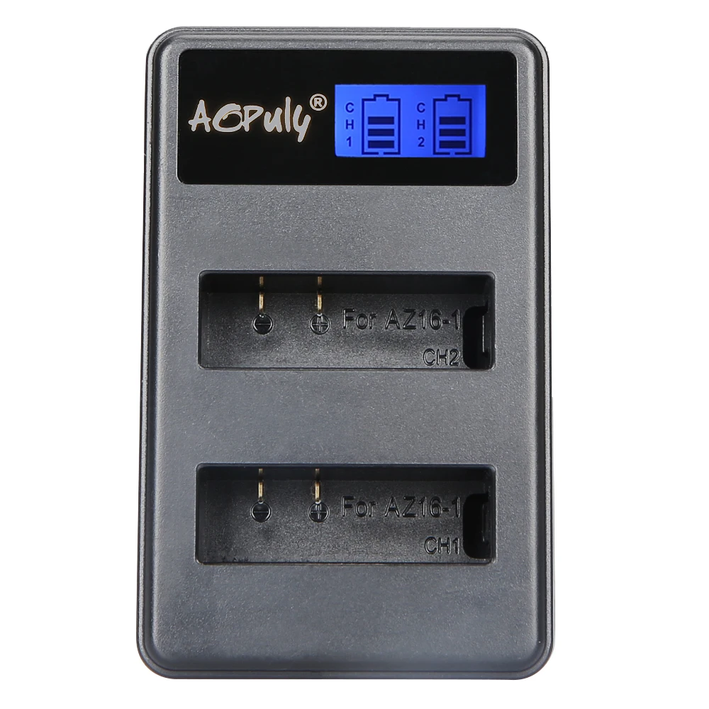 AOPULY AZ16-1 батарея для Xiaomi YI 2 4K аккумуляторная батарея+ ЖК USB двойное зарядное устройство для Xiaoyi экшн-камеры 2