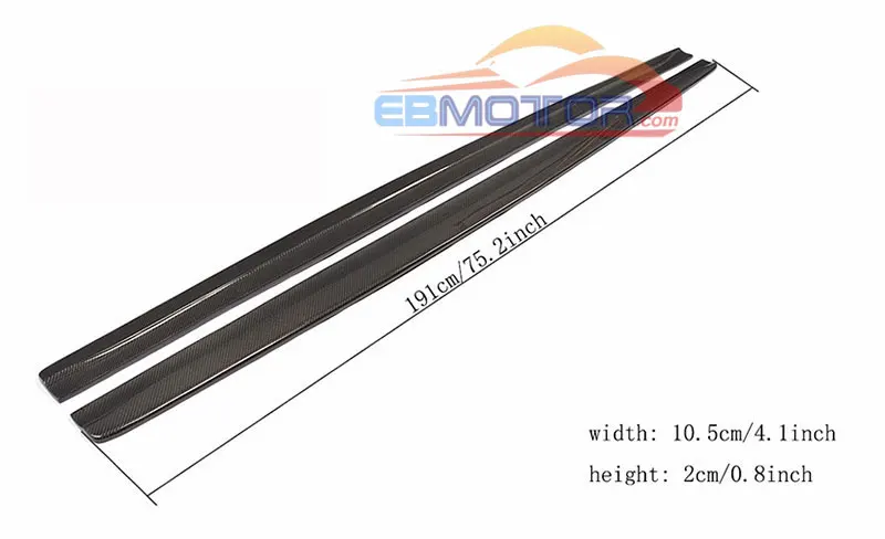 VZ STYLE Real Carbon Fiber Side Skirt skirts 1pair for BMW 1 Series E82 1M 2011-2017  4