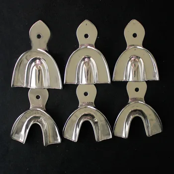 

Dental Impression Tray Stainless Steel Dental Tray With no Hole Denture Instruments Full Stainless Steel Dental Tray