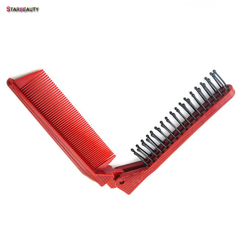 Starbeauty Foldable Wooden Line Comb Hair Clip Small Anti-static Soft Plastic Combs Dual Use Styling Travel Acc. | Украшения и