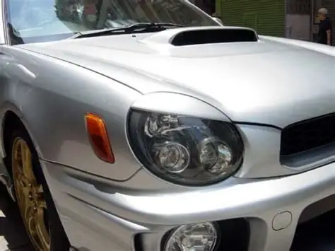 Неокрашенный стекловолокно фары веки брови для 2001-2002 Subaru Impreza WRX STi ошибка глаз