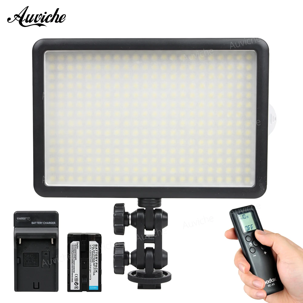

Godox LED308W 5600K LED Video LED light with F750 battery for DSLR Camera Camcorder Fill Light for Wedding News Interview