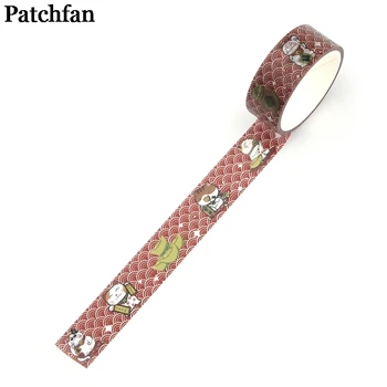 

20pcs/lot Patchfan Lucky Cat vintage 90s cartoon funny DIY Scrapbooking washi Paper Tape Printed sticker paster A2218