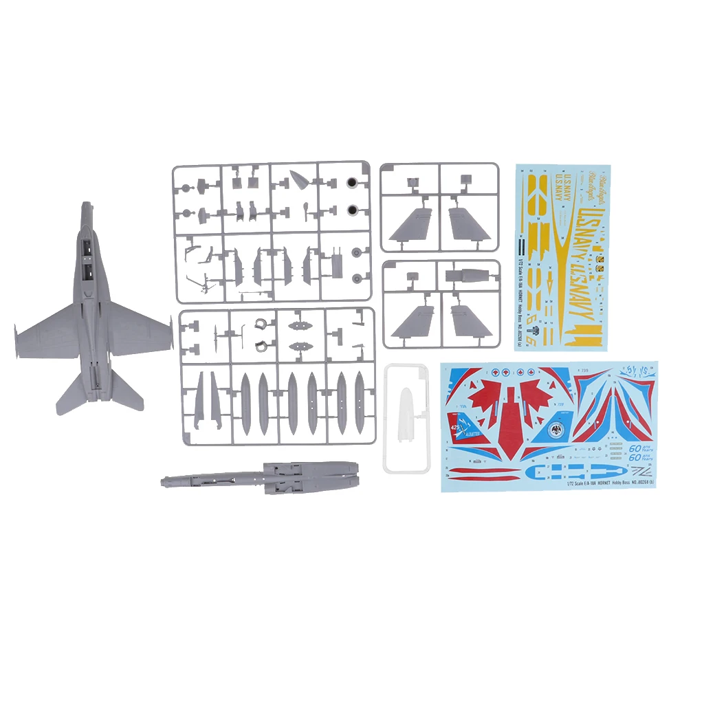 1/72 Military Air plane Aircraft Model Toy Unassemble Unpainted Strike Eagle Handmade Handicraf F-A-18A Hornet Fighter/F-15C - Цвет: 18A Hornet Fighter