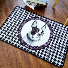 Мультяшный классический черный белый ретро дверной коврик креативный 3D принт ковровое покрытие коврики противоскользящие для ванной ковер впитывающие водные Коврики для кухни