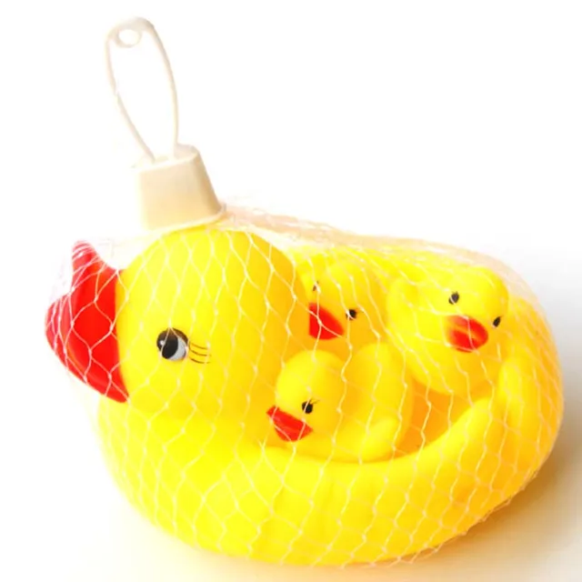 Hot Sale Duck Baby Shower Water toys for baby kids children Birthday Gift toy  Cute Baby Kids Rubber free shipping 1