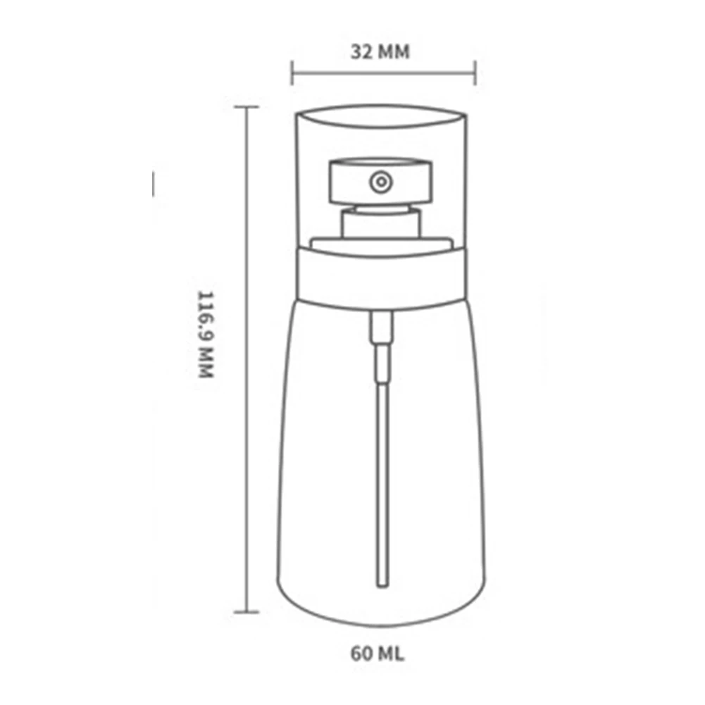 Пустой прозрачный распылитель Misters 60 мл Многоразовая Бутылка отлично подходит для эфирных масел органические косметические продукты с мелким распылителем