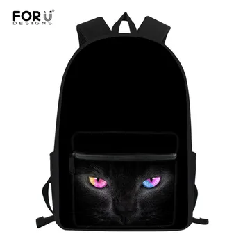 

FORUDESIGNS Wolf Pattern School Bag Black for School Backpack Boy Children Student Bagpack Orthopedic Book Bag Satchel Mochila