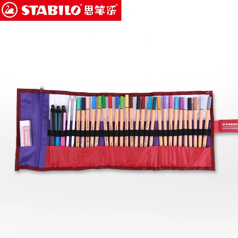 Немецкая Ручка STABILO 88 fineliner ручка из Волокна 0 4 мм тонкая искусственная цветная