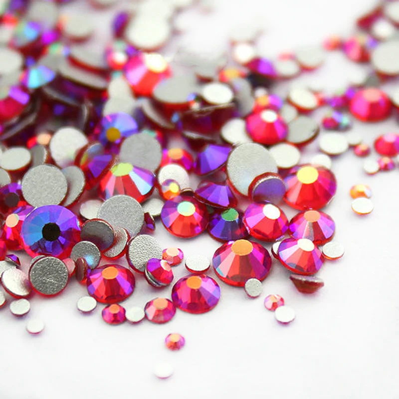 

Mix SS3-SS20 much color 1000pcs Nail Art Flat Back Glue on Rhinestones DIY Wedding dress&Shoes&Garment decoration accessory