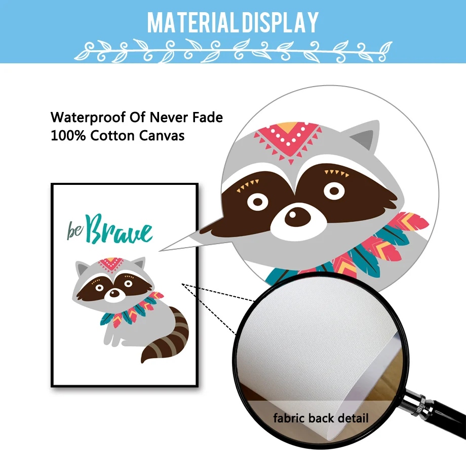 Raccoon Rabbit Fox Deer Bear Tent Wall Art Canvas Painting Nordic Posters And Prints Kids Nursery Pictures Wall Paintings Raccoon Rabbit Fox Deer Bear Tent Wall Art Canvas Painting Nordic Posters And Prints Kids Nursery Pictures Wall Paintings