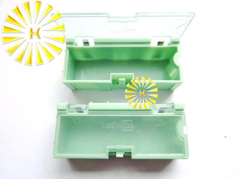 

50pcs x #2 Green Color Capacitor Resistor SMT Electronic Component Mini Storage box Practical Jewelry Storaged Case
