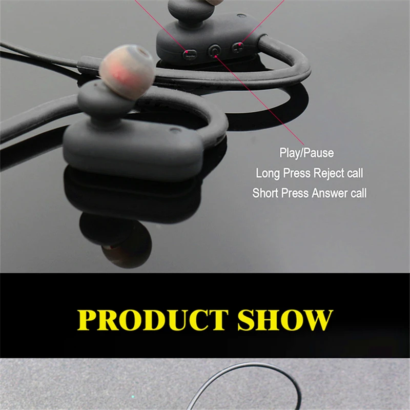 Bovitar M13 Waterproof 6H Playback Bluetooth 4 2 Sports Earphone CVC6 0 Noise Cancelling For iPhone Samsung Huawei Xiaomi Phone