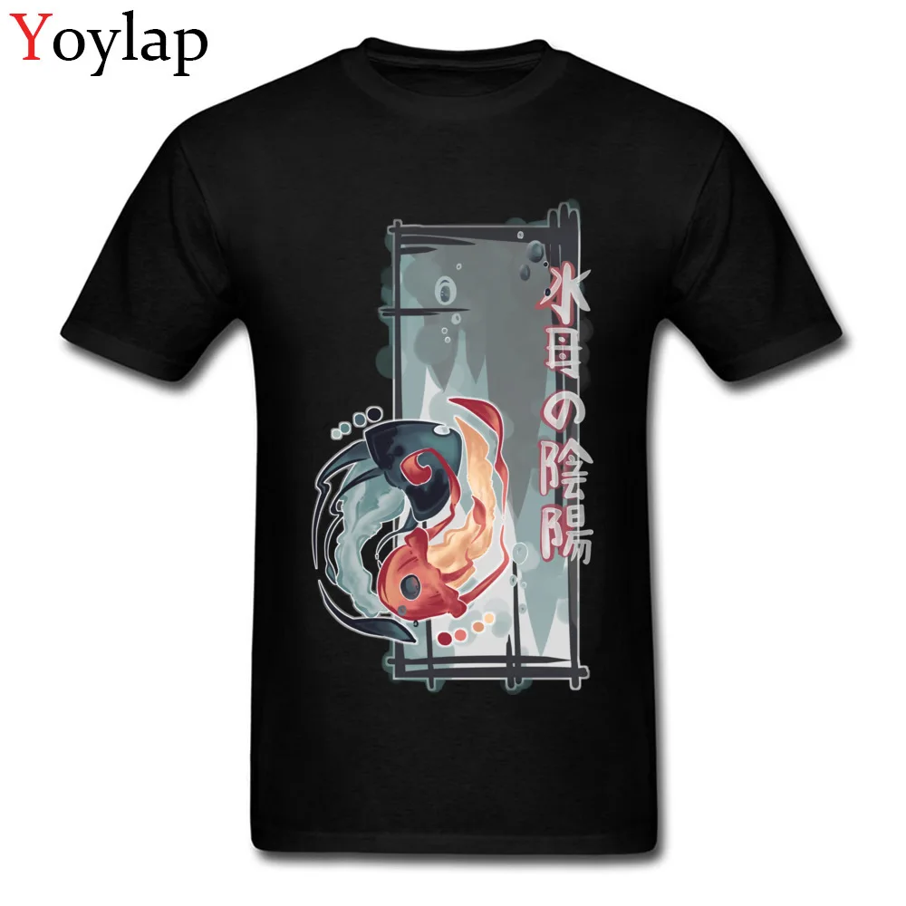 T Shirt Short Sleeve Classic Funny Suiba no Onyou Round Neck Cotton Fabric Men Summer Fall Tops Shirts Classic Tee-Shirts black