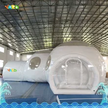 PVC white play house bubble tent commercial with toilet with sea shipping